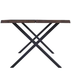 Susan plankebord - 300x95 cm - i smoked eg med krydsben - (Forberedt til tillægsplader)