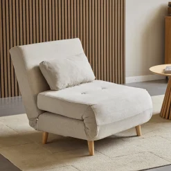 Thalia foldbar sovesofa beige tekstil