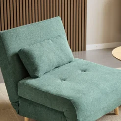 Thalia foldbar sovesofa i grøn tekstil