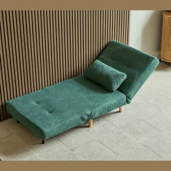 Thalia foldbar sovesofa i grøn tekstil