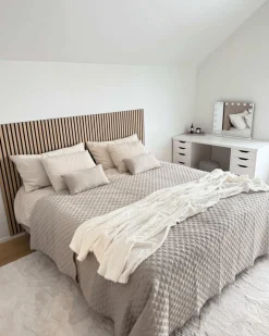 Theodor kontinentalseng i beige 180x200 cm inkl. chrome ben