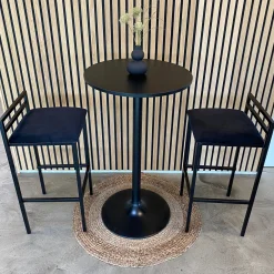 Wilma rundt barbord i sort Ø60 cm