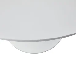 Zander - Rundt hvidt spisebord med trompetfod - Ø90 cm