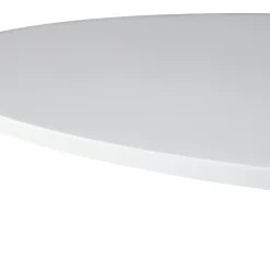 Zander - Rundt hvidt spisebord med trompetfod - Ø90 cm