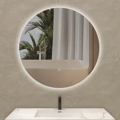 Zola rundt spejl med LED lys 80 cm
